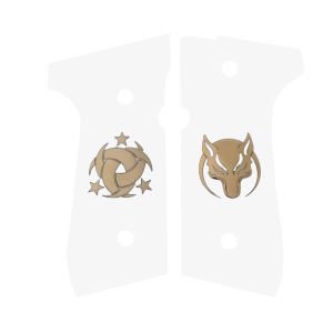 92 FS Beyaz Akrilik Sarı Metal
