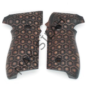Sig Sauer P 228 P 229 Petek Motif Ceviz Ahşap Silah Kabze