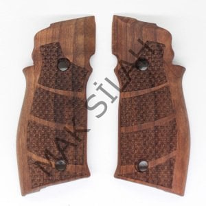 Sig Sauer X5 X6 Balık Pulu Motif Ceviz Ahşap Silah Kabze