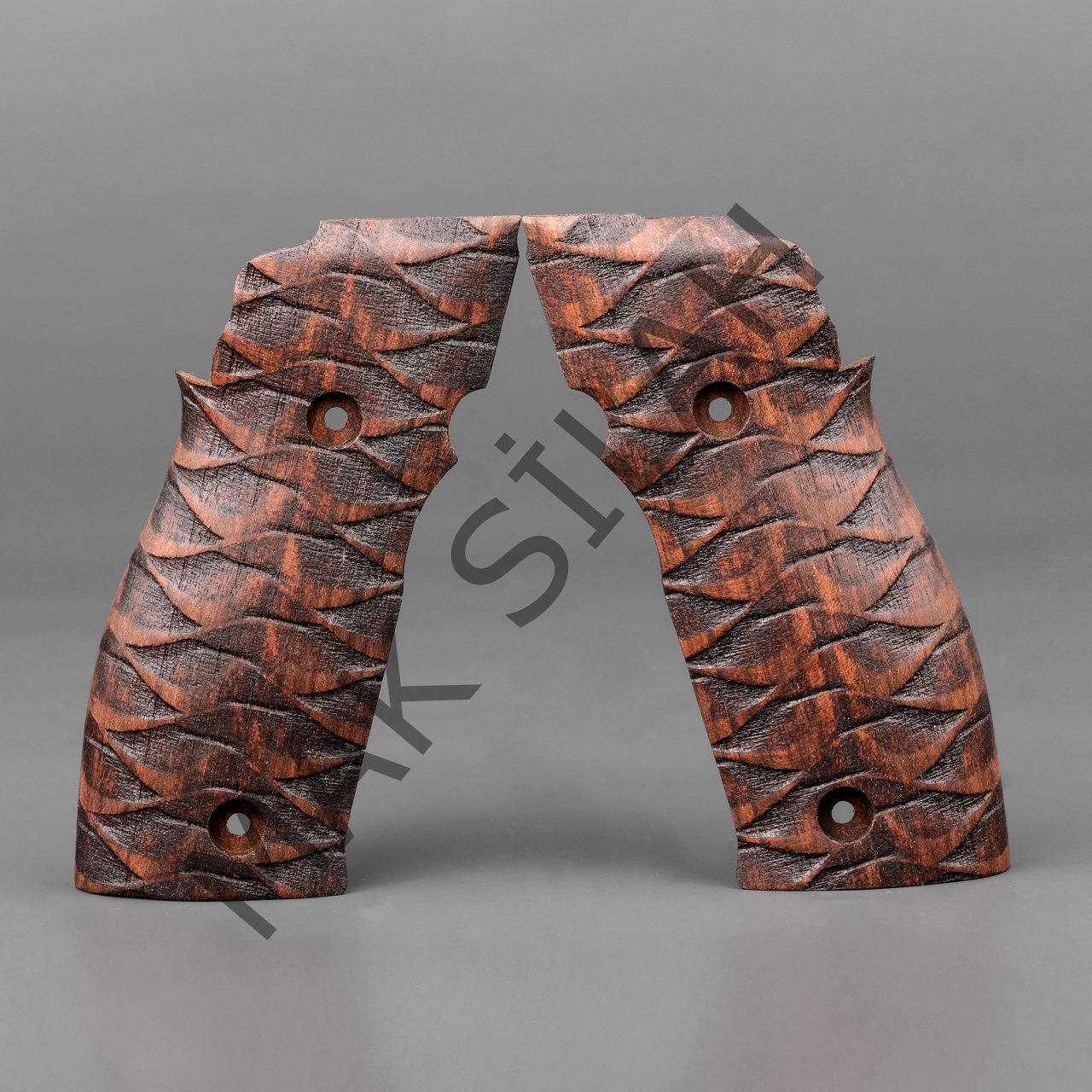 Sig Sauer X5 X6 Zigzag Motif Ceviz Ahşap Silah Kabze