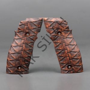 Sig Sauer X5 X6 Zigzag Motif Ceviz Ahşap Silah Kabze